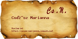 Csősz Marianna névjegykártya