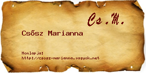 Csősz Marianna névjegykártya