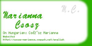 marianna csosz business card